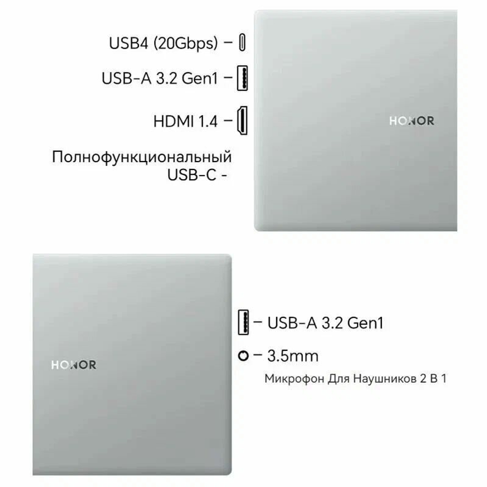 Honor Magicbook X16 Plus 2024 Ryzen 7-8845HS/16GB/512 GB SSD/AMD Radeon 780M/Win 11 PRO/Русская клавиатура
