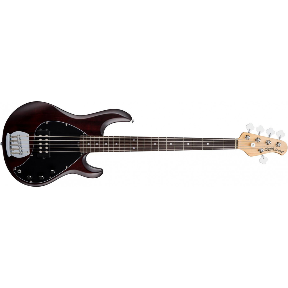 STERLING StingRay5 Walnut Satin 5-ти струнная бас-гитара. Корпус - липа. Гриф - клен. Электроника - активная. Звукосниматели - H - 1 Ceramic Humbucker. Струны - .45-1.25.