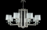 Подвесная люстра Crystal Lux NICOLAS NICOLAS SP-PL8 NICKEL/WHITE
