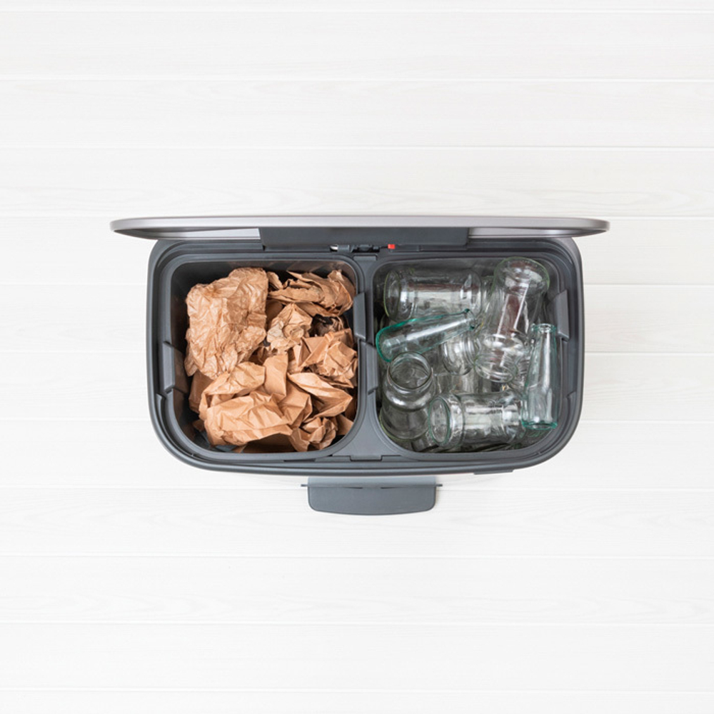 Мусорный бак Bo Pedal Bin 2x30л Brabantia Платиновый