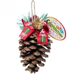 Украшение новогоднее «Шишка» 16*10 см, Золотой иней