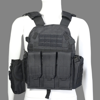 Бронежилет плитник черный 5 карманов