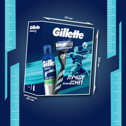 Набор Gillette Mach3 бритва + пена для бритья 200 мл