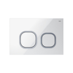 Клавиша смыва из стекла  IDDIS Uniglass 001 UNG01WCi77 универсальная БЕЛОЕ стекло