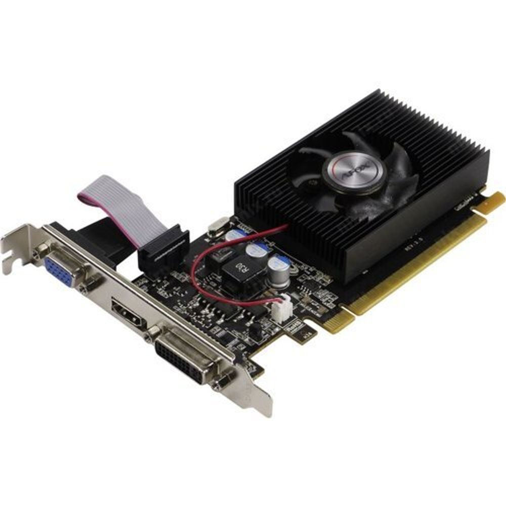 Видеокарта AFOX NVIDIA GeForce GT730, 2Гб GDDR3, 128 бит, LP, Retail, PCIe2.0, 1xFAN, 1-SLOT, 23Вт, VGA, HDMI, DVI (AF730-2048D3L6)