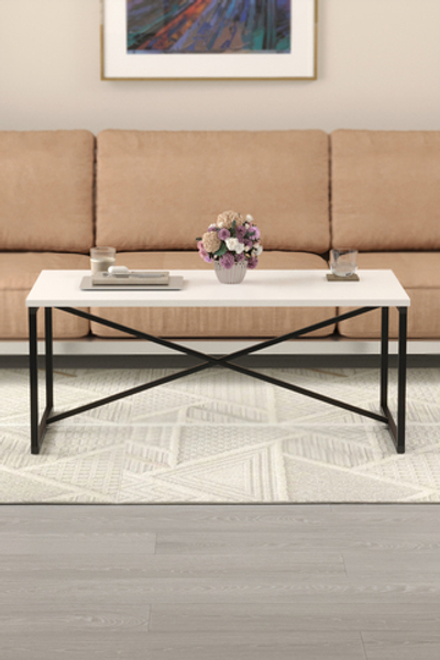 Журнальный столик HERMES 100х55 - белый