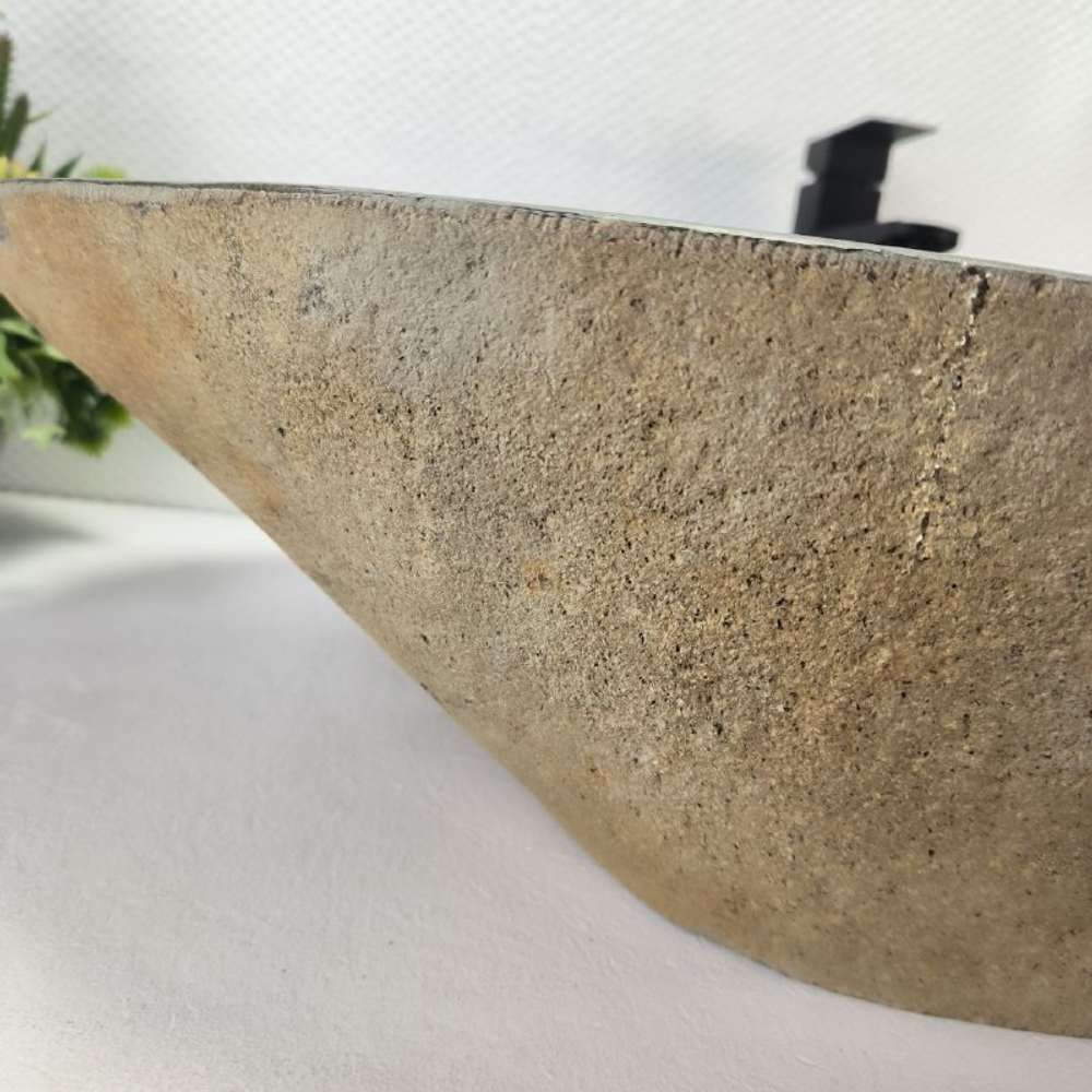 Раковина из речного камня RS-63641 (87*50*17) 0125
