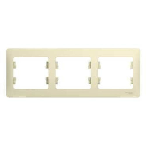 Рамка 3-постовая GLOSSA бежевый Schneider Electric