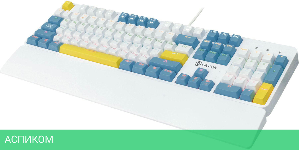 Клавиатура Oklick K951X белый (1901079)