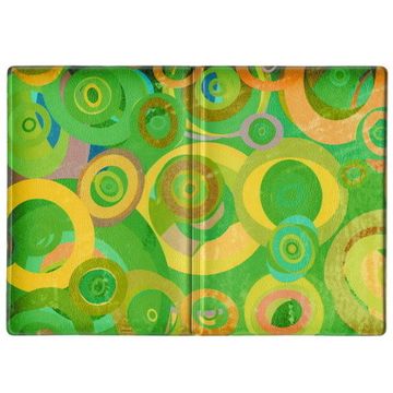 Обложка для паспорта Абстракция  Круги на зеленом