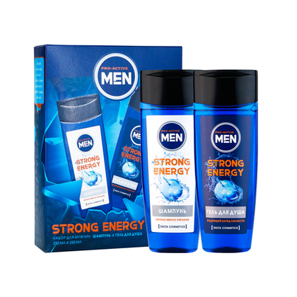 Косметический набор для муж. Strong Energy (гель для душа 250 мл + шампунь 250 мл)