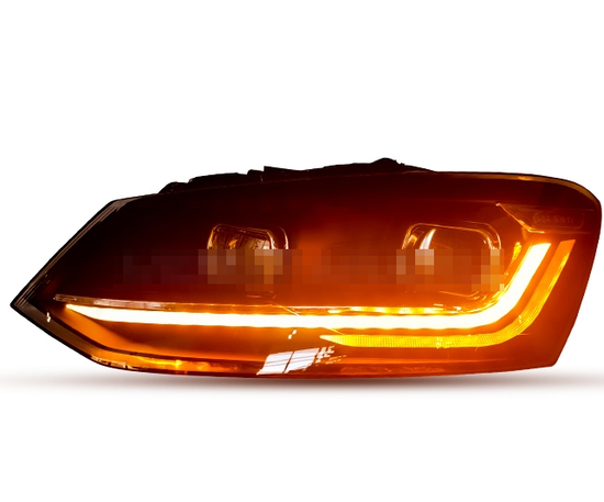 Передние фары Фольксваген Поло 2010-2019 V17 type [Комплект Л+П; яркие ходовые огни; ПОЛНОСТЬЮ СВЕТОДИОДНЫЕ; динамичный поворотник]