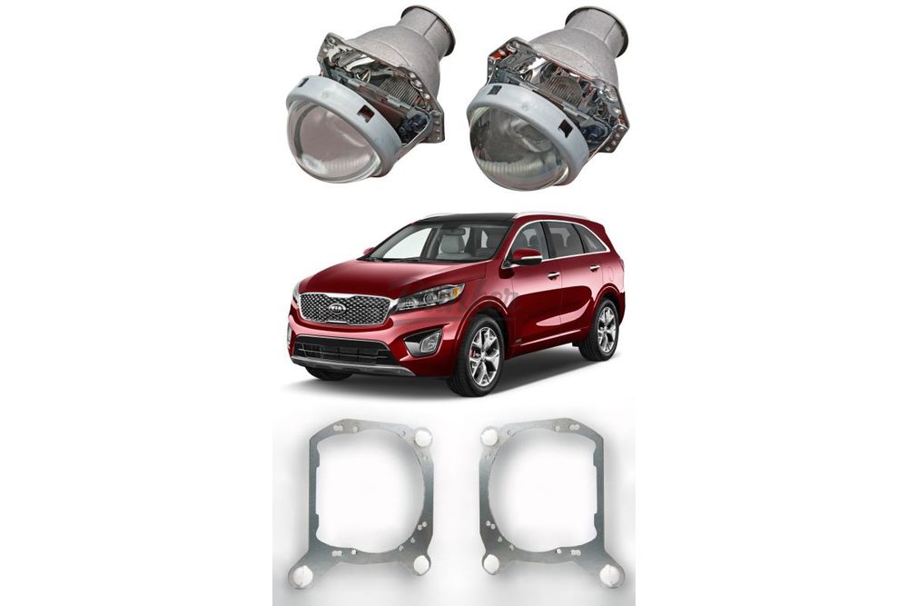 Готовый комплект для замены штатных линз Kia Sorento 3 Prime 2014-2017