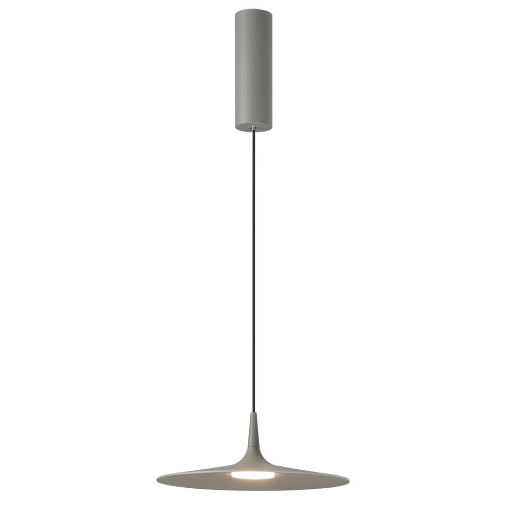 7038/12L HIGHTECH ODL25 000 серый/металл/акрил Подвесной светильник IP20 LED 12W 3000K AC90-260V SOMBRA