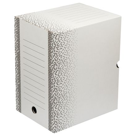 Короб архивный 200мм, гофрокартон, белый, Noname Standard