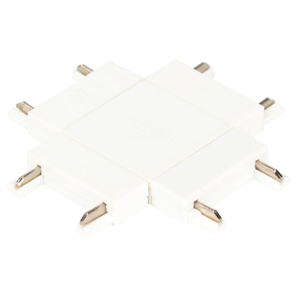 Коннектор ЭРА TRM-S5-CX WH Х-образный для тонкого магнитного шинопровода белый | Магнитный шинопровод и аксессуары