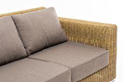 "Боно" диван из искусственного ротанга трехместный, цвет соломенный