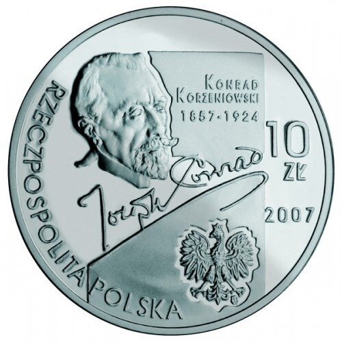 10 злотых. Конрад Коженёвский (1857-1924). 2007 год. Польша.