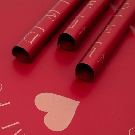 ЛИСТ "Любовь" 58*58/20шт РУБИНОВО-КРАСНЫЙ