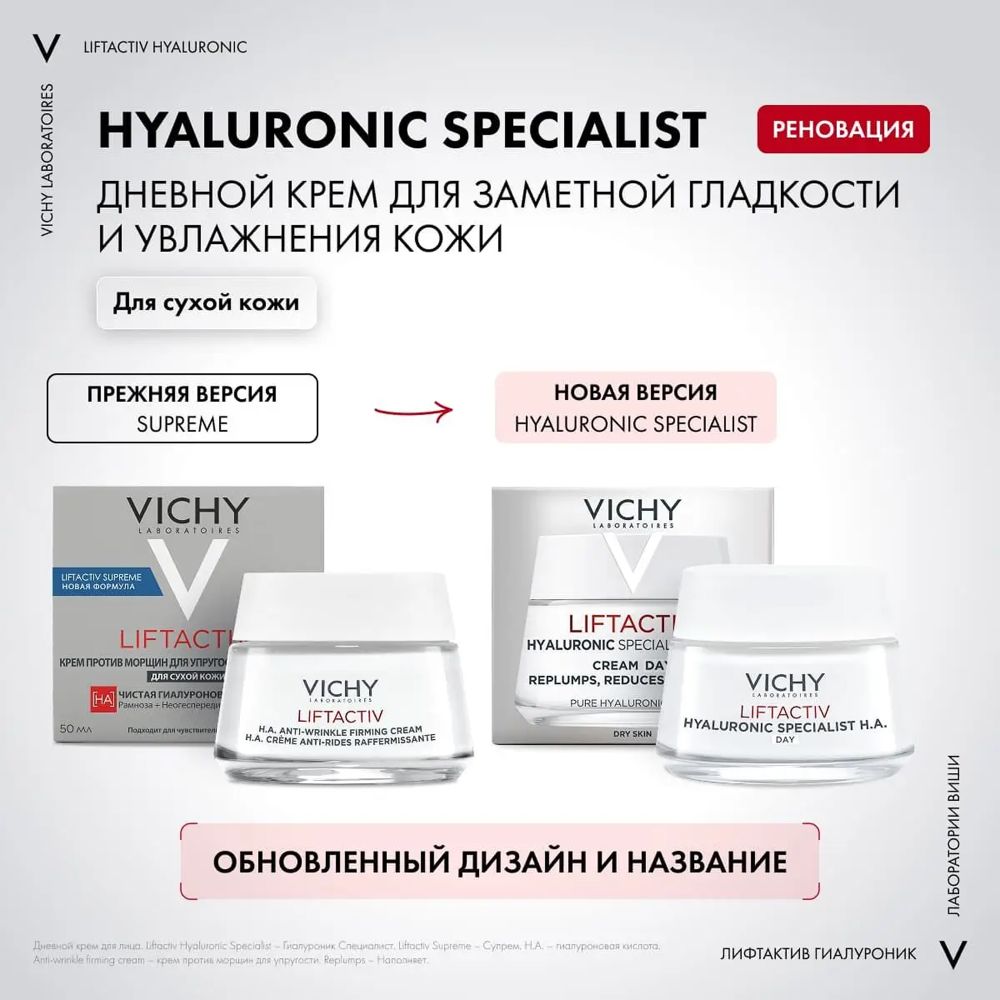 Крем-уход против морщин Vichy Liftactiv Supreme для сухой кожи лица, 50 мл