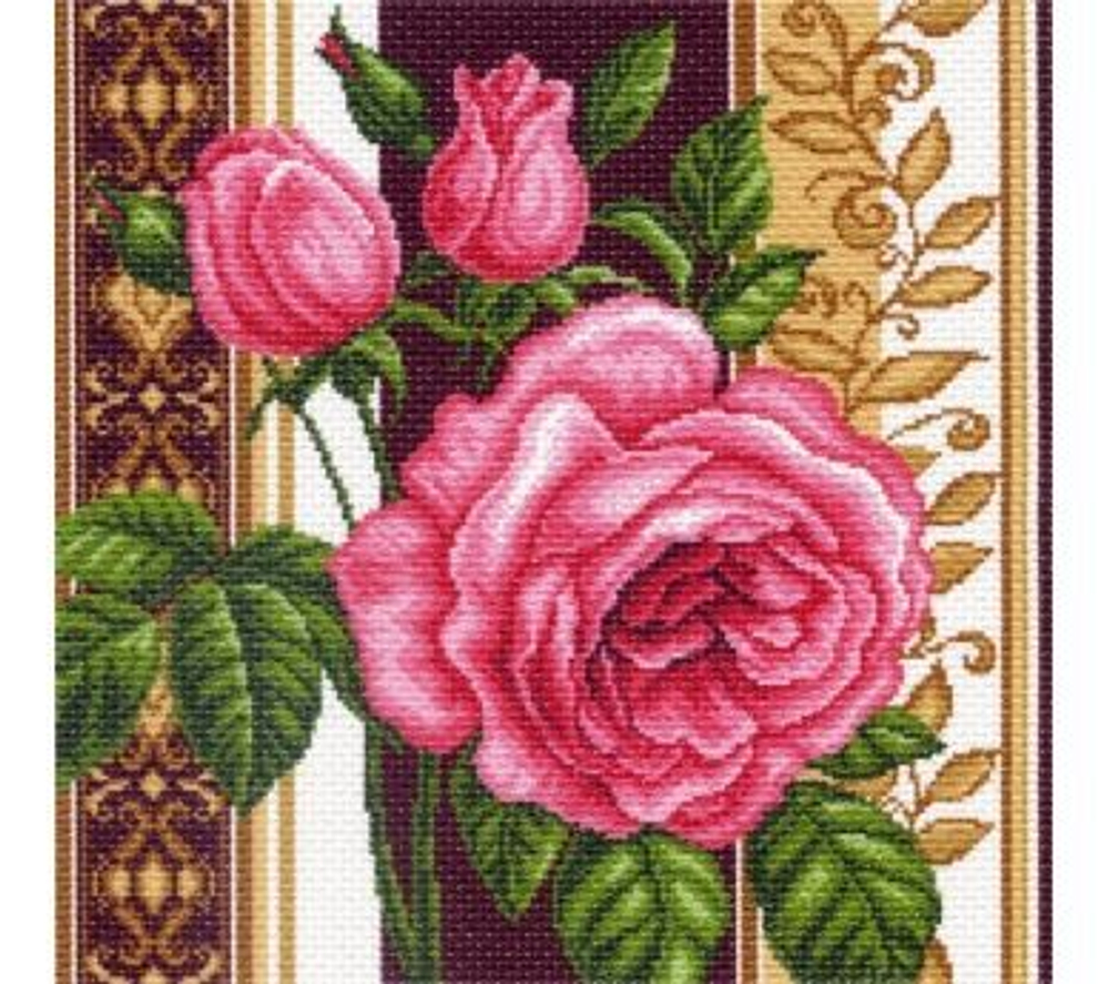 "Розовый каприз 1"-1419 канва с рисунком