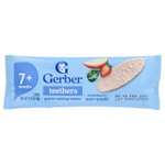 Gerber, прорезыватели, вафли для нежного прорезывания зубов, для детей от 7 месяцев, клубника, яблоко и шпинат, 12 пакетиков по 2 шт. в индивидуальной упаковке по 4 г (0,14 унции)