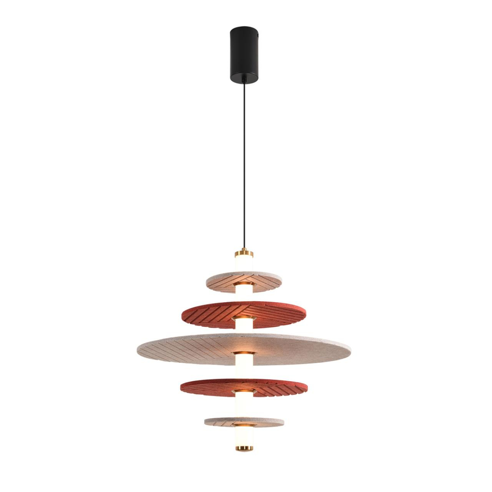 8296/14AL LEDIO LN26 365 черный/бежевый/бурый, металл/фетр/акрил Подвес LED 14W 3000K 220V FELTA