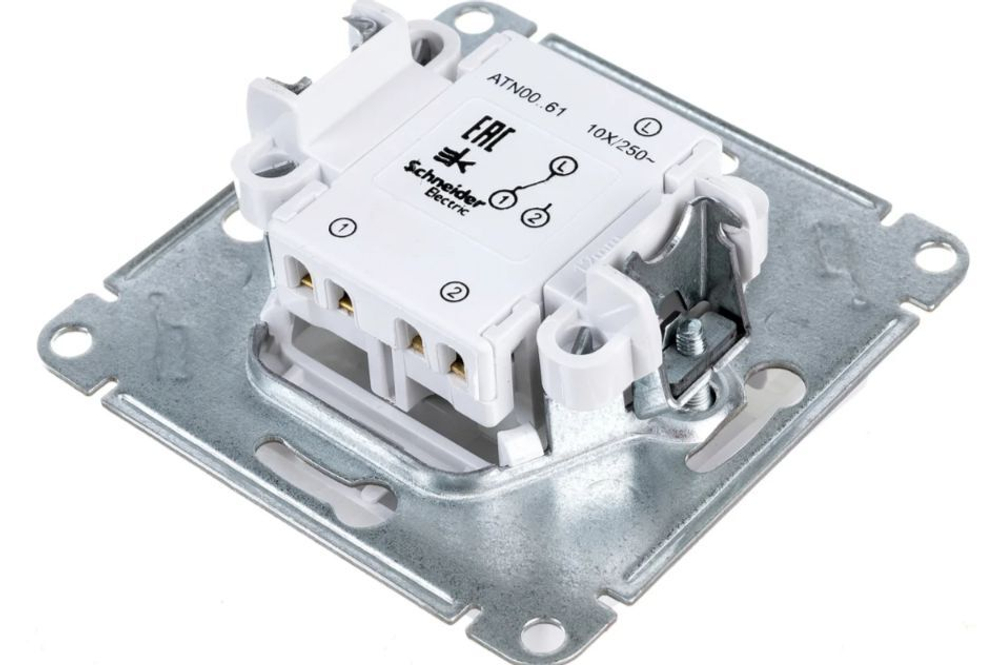 Выключатель 1-кл Schneider Electric Atlas Design карбон ATN001011