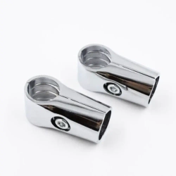 Соединитель двух труб к системе Joker 25 мм (КОМПЛЕКТ 2ШТ) UNO-1. Крепёж Т-образный к трубе хромированной диаметром 25мм. Джокер R-42 M