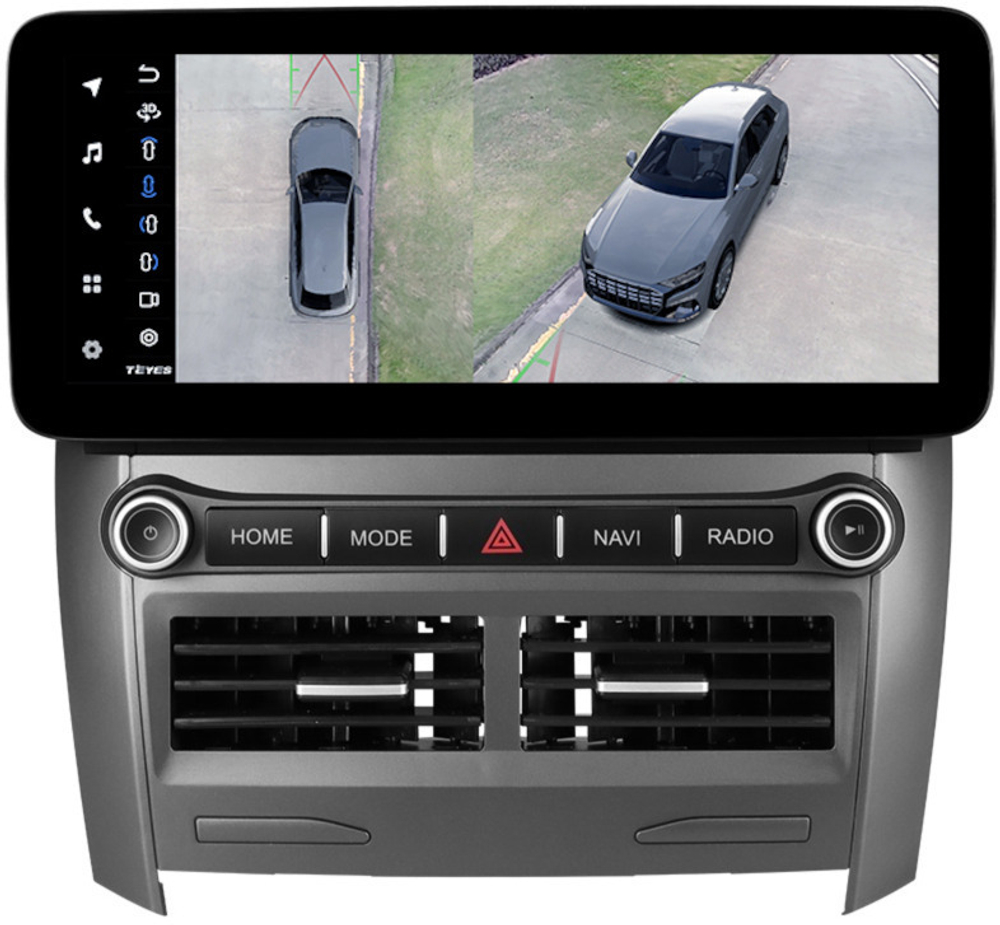 Магнитола для Toyota Corolla E150 2006-2013 - Teyes LUX ONE 360 монитор 12.3" 2K QLED на Android 10, 6/128Гб, CarPlay, 4G SIM-слот, 4 камеры в комплекте