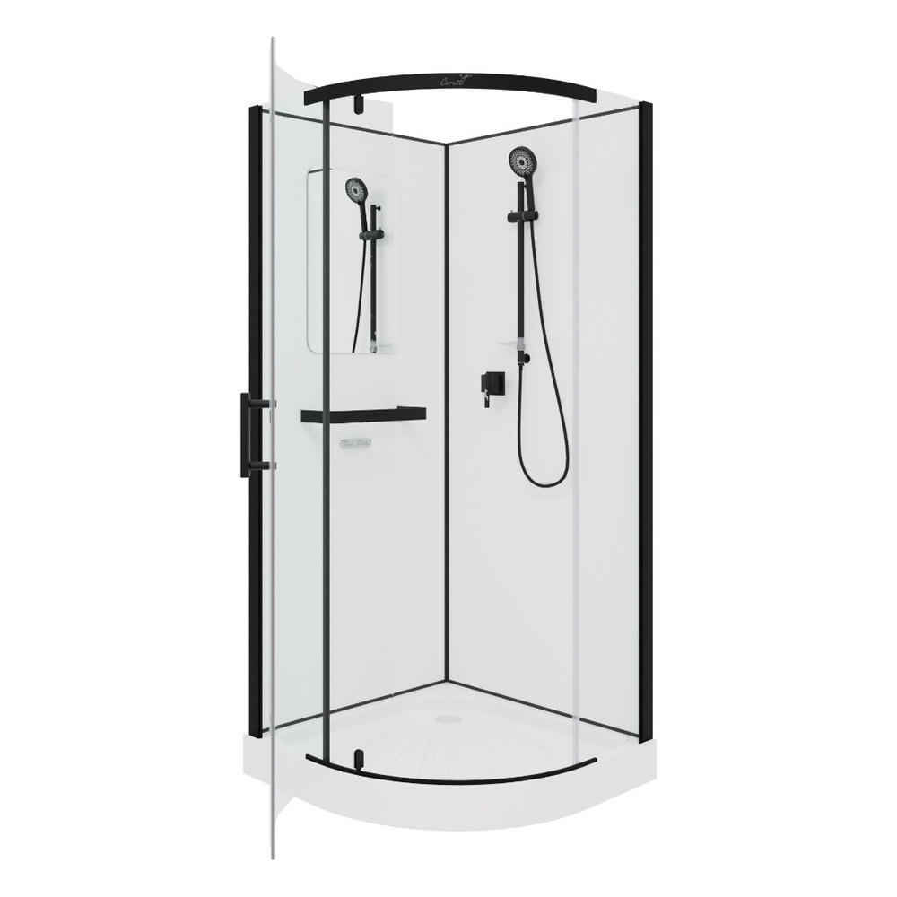 Душевая кабина Ceruttispa (ЧеруттиСпа) KORRA90B, с низким поддоном, 90x90x205
