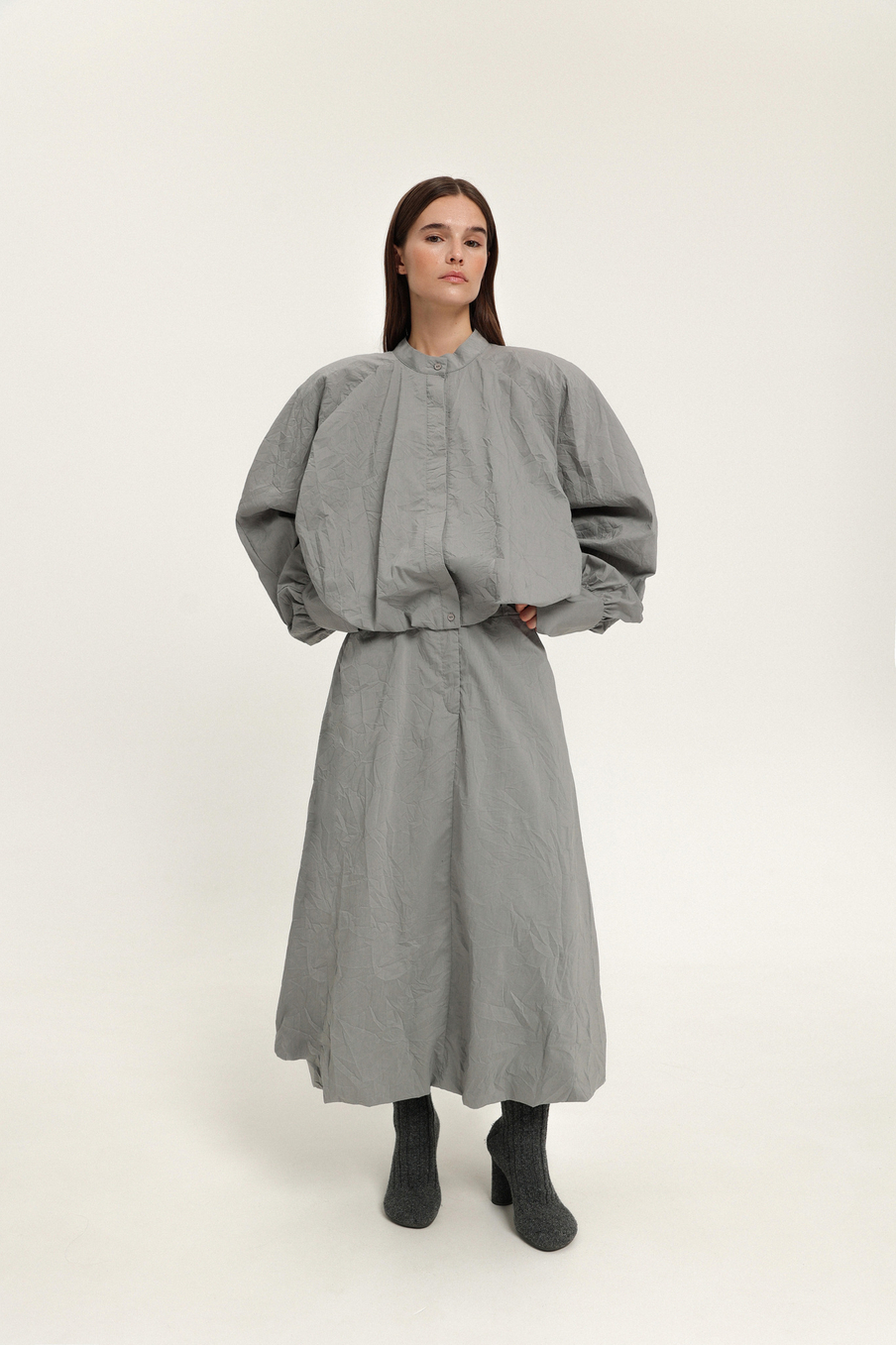 Рубашка из жатого хлопка