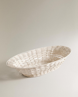 Zara Home Корзина из металла, цвет кремовый, 40 см