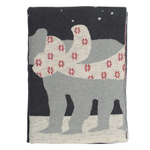 Плед из хлопка с новогодним рисунком polar bear из коллекции new year essential, 130х180 см