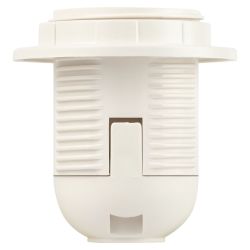 Патрон ЭРА Е27 с кольцом пластик белый без наклейки групповая упаковка 50 шт | Патроны, переходники, ПРА