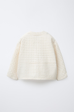 ZARA КАРДИГАН РЕЛЬЕФНОЙ ВЯЗКИ, ЭКРЮ