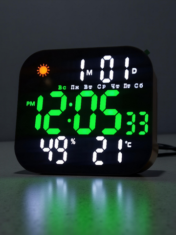 Часы-будильник настенные Gaosiio DS-3828L Green&White