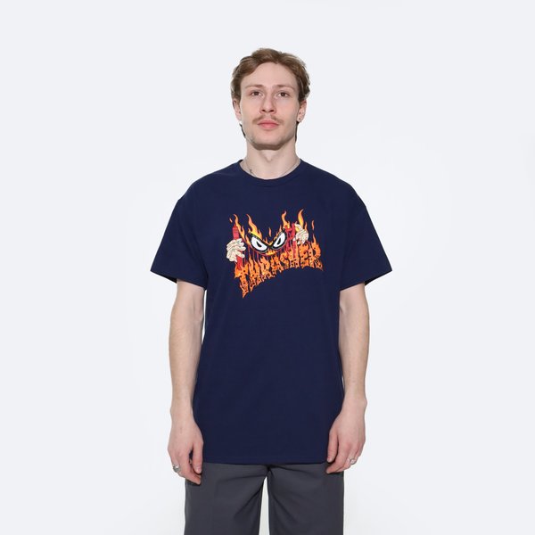 Футболка Thrasher Sucka Free by Neckface T-Shirt (Navy) артикул: - купить в магазине Дайс