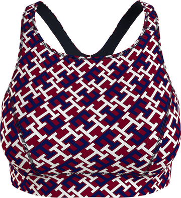 ТОП теннисный Tommy Hilfiger Mid Intensity AOP Racer Bra - разноцветный