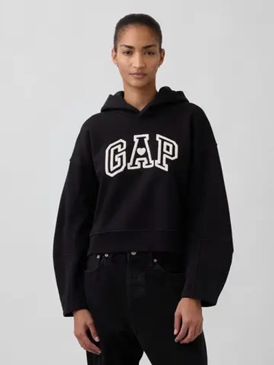 Свитшот VintageSoft с укороченным кроем и рукавами-фонариками - GAP