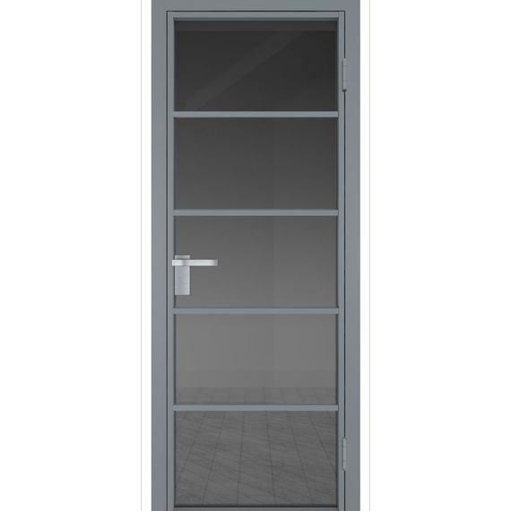 Межкомнатная дверь алюминиевая Profil Doors 14AG серебро остеклённая