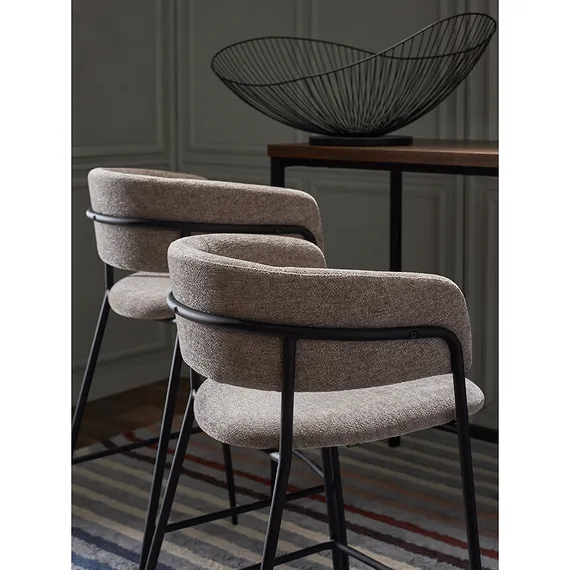 Стул барный Helning, мягкий шенилл, капучино