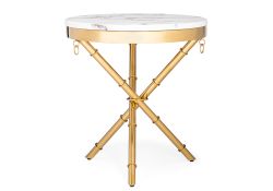 Журнальный столик Monika 50х55 marble / gold