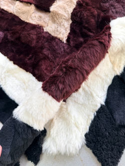 Покрывало меховое ковер из шкуры овчины