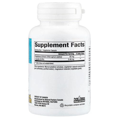 Natural Factors, WomenSense®, экстракт витекса священного, 80 мг, 90 вегетарианских капсул