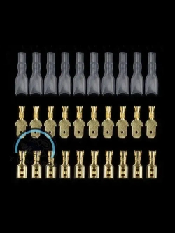 Соединительная обжимная клемма. 180 штук с кейсом. Набор клемм с изоляцией в удобном боксе.