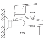 Смеситель для ванны Oute T34 T3402