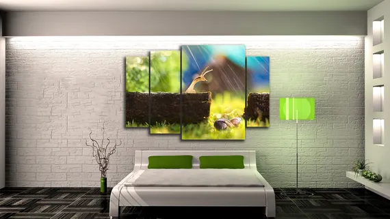 Модульная картина "Две улитки"