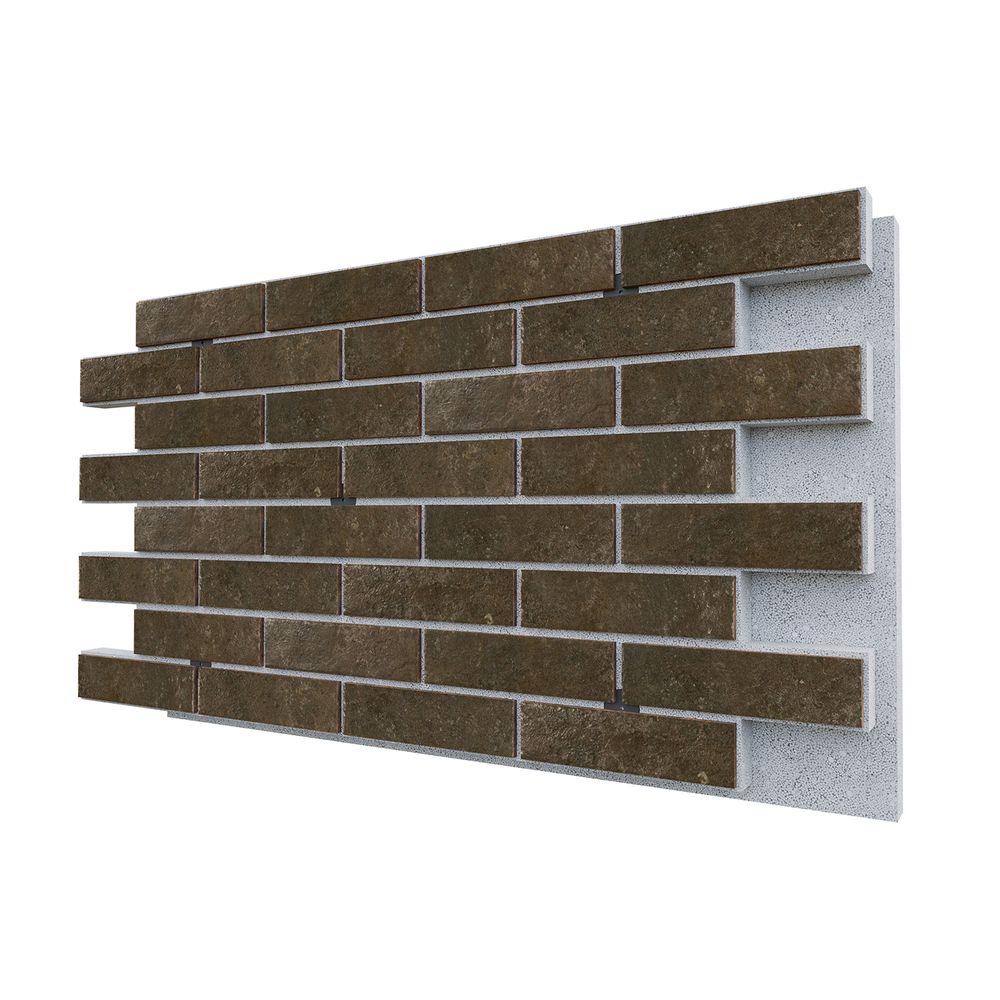 Негорючая термопанель ППС PRO Paradyz Ilario Brown Elewacja 0,60 м², 1020x600 мм