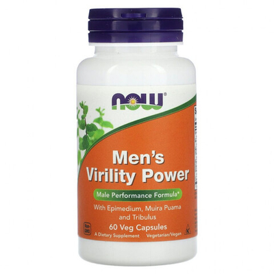 Тестобустер NOW Men's Virility Powder 60 капсул